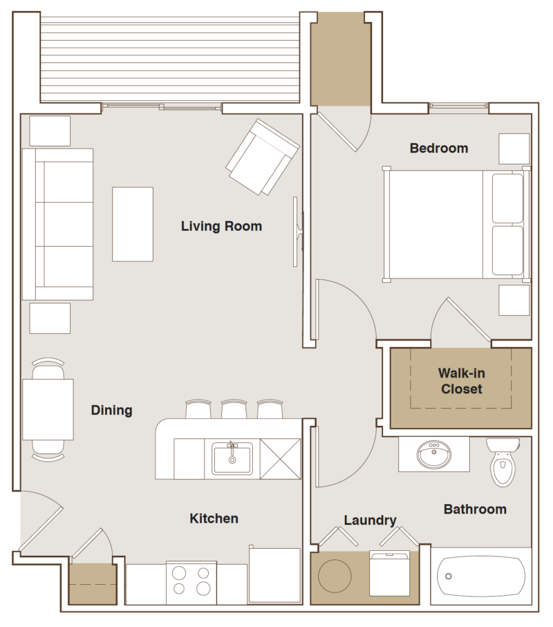 Floor plans for one bedroom and two bedroom apartments for rent in ...