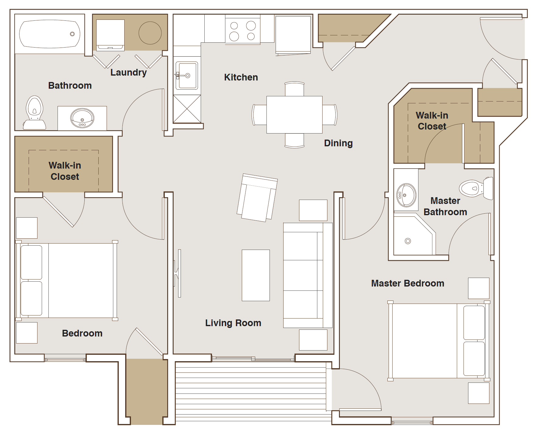 French Mill Apartments 2 Bedroom C Floorplan